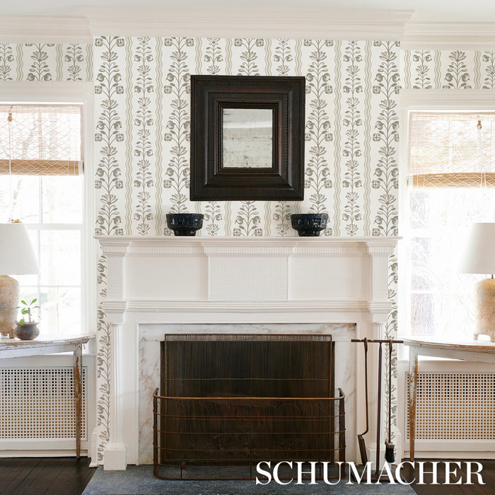 Schumacher Delft Waves Neutral Wallpaper 5014382