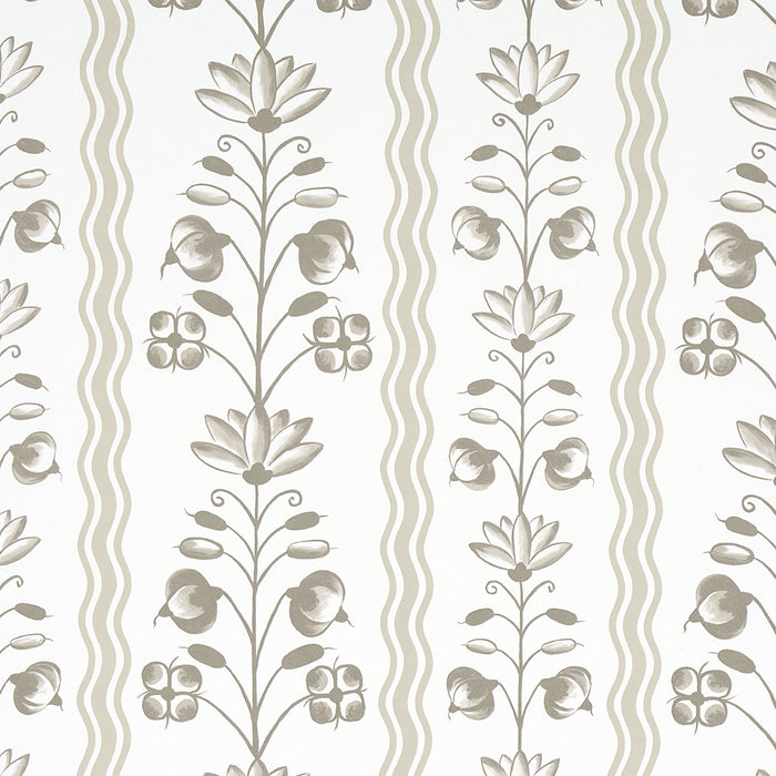 Schumacher Delft Waves Neutral Wallpaper 5014382