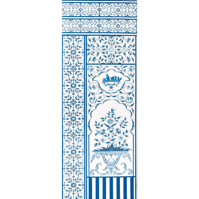 Schumacher Mughal Garden Panel A Blue Wallpaper 5014410