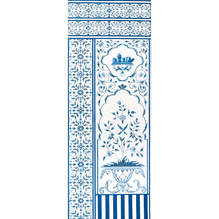 Schumacher Mughal Garden Panel B Blue Wallpaper 5014420