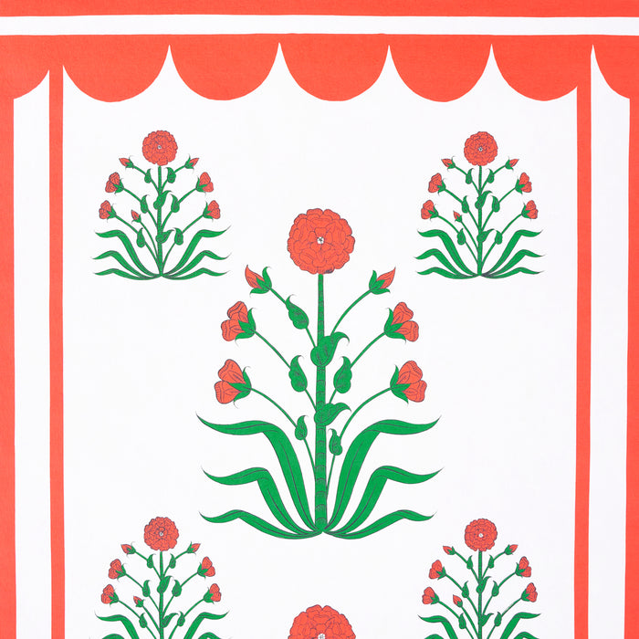 Schumacher Royal Poppy Panel A Red Wallpaper 5014430