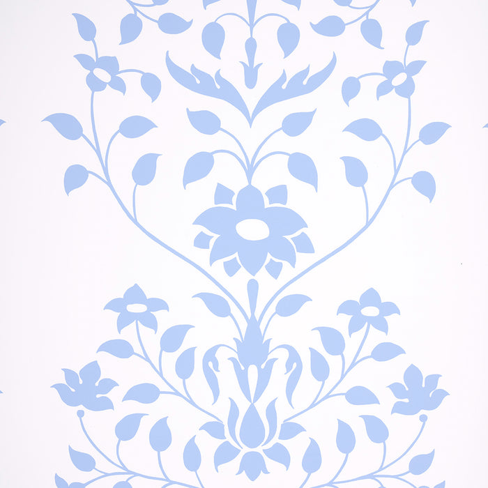 Schumacher Jaipur Mughal Flower Blue Wallpaper 5014460