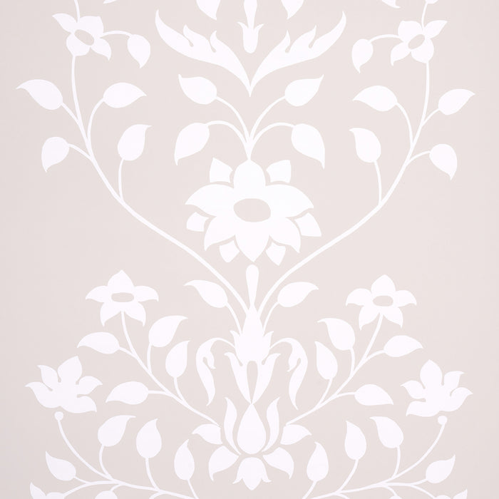 Schumacher Jaipur Mughal Flower Neutral Wallpaper 5014462