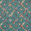 Schumacher Grotto Treillage Multi On Teal Wallpaper 5014490