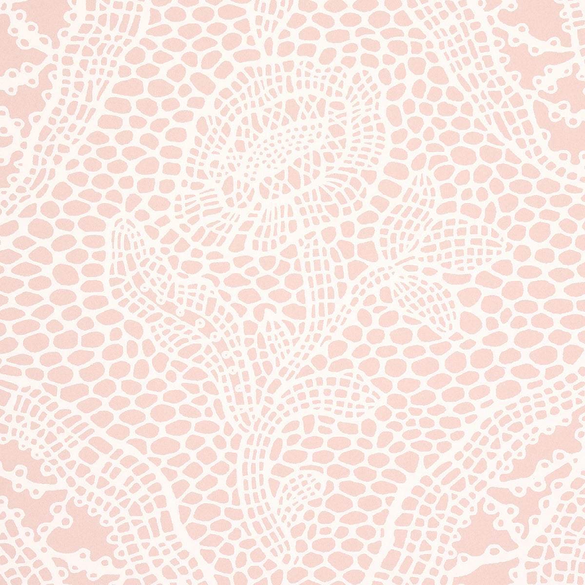 Schumacher Cosette Lace Blush Wallpaper 5014720