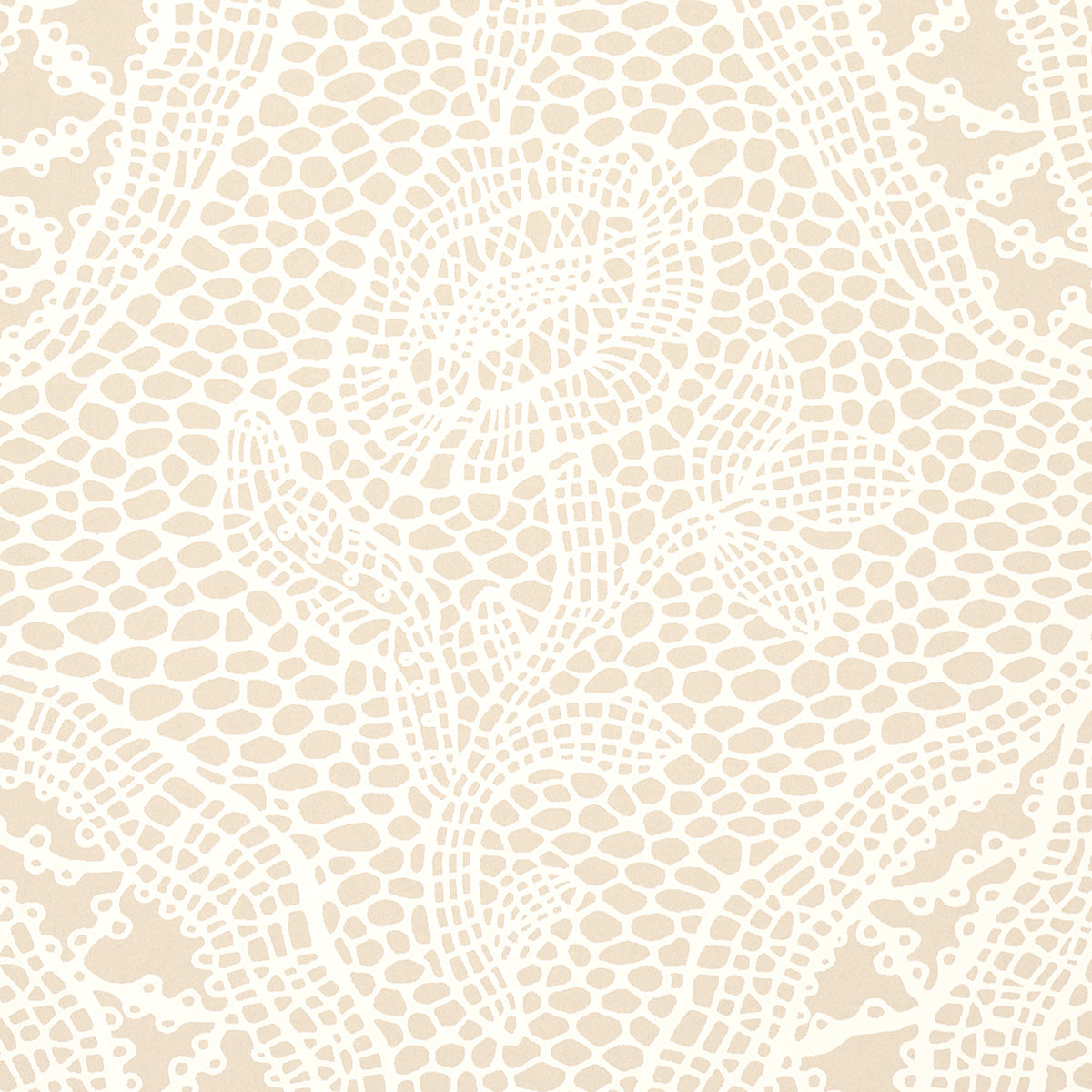 Schumacher Cosette Lace Sand Wallpaper 5014721