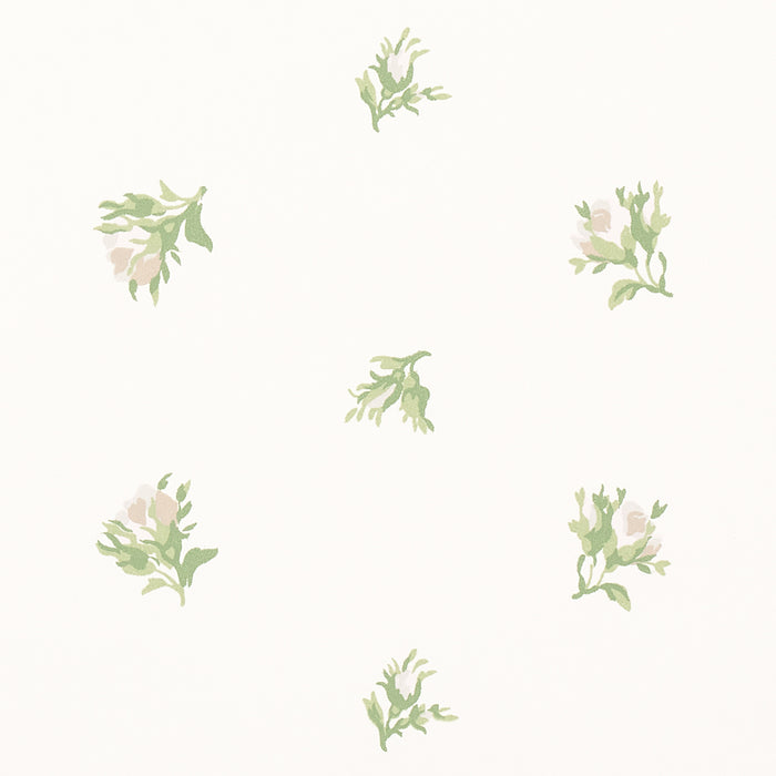 Schumacher Margie Floral Gris Wallpaper Sample 5014741