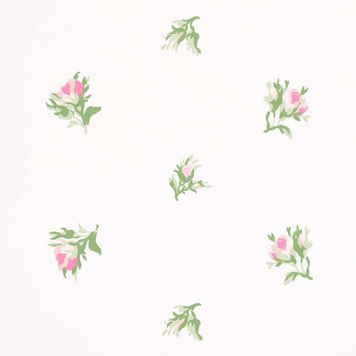 Schumacher Margie Floral Rose Wallpaper Sample 5014742