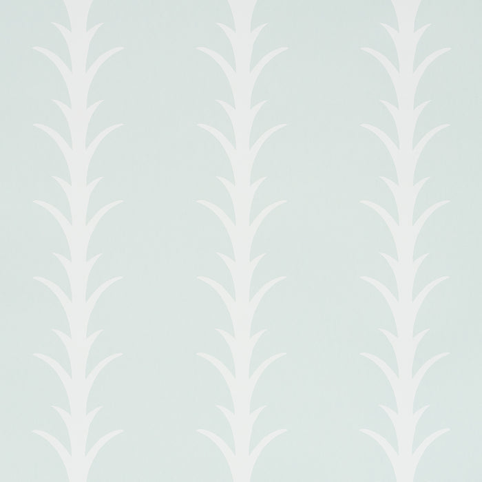 Schumacher Acanthus Stripe Ivory On Mineral Wallpaper 5014770