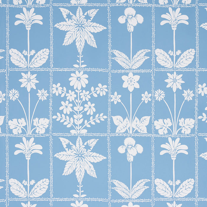 Schumacher Georgia Wildflowers Blue Wallpaper Sample 5014820