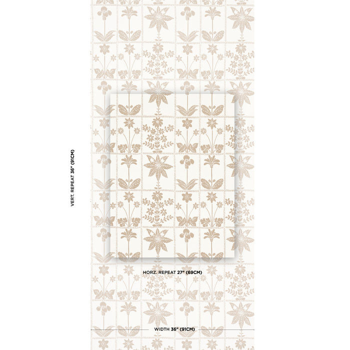 Schumacher Georgia Wildflowers Neutral Wallpaper 5014821