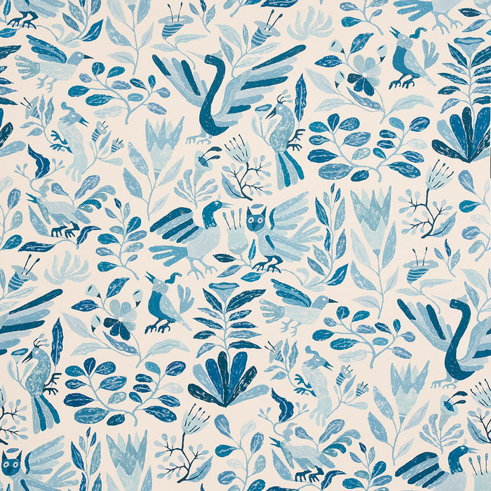 Schumacher Canopy Blue Birds Wallpaper 5014830