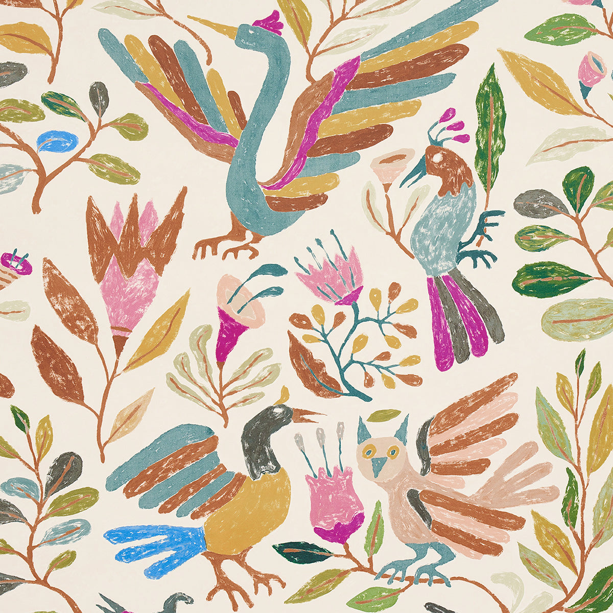 Schumacher Canopy Multi Birds Wallpaper 5014831