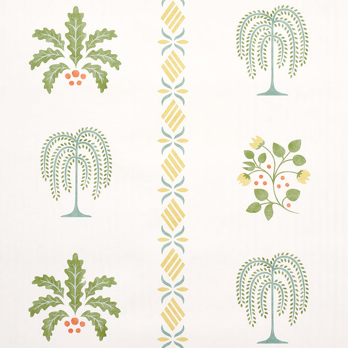 Schumacher Willard House Stencil Green Wallpaper 5014841