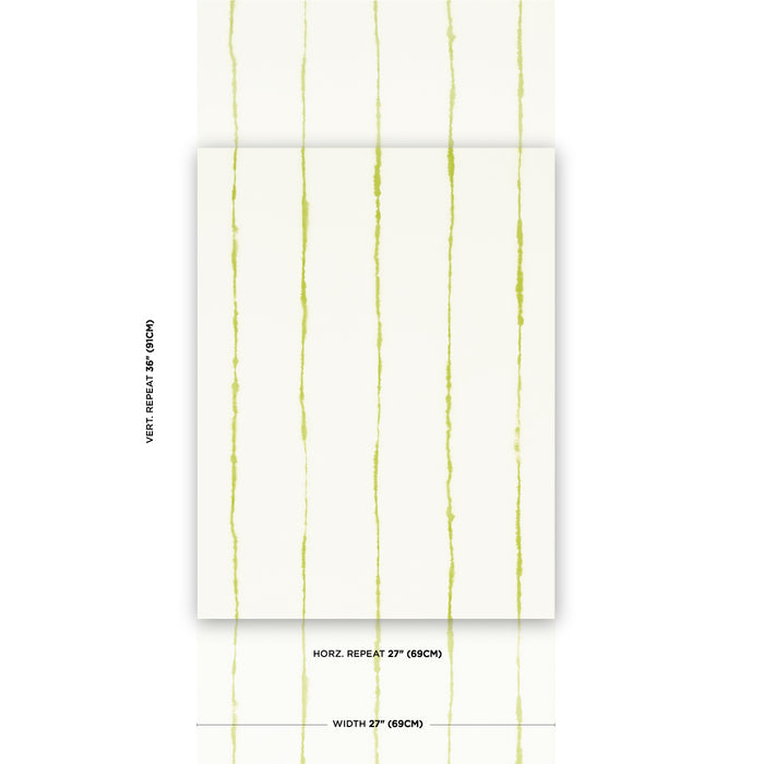 Schumacher Ephemera Chartreuse Wallpaper Sample 5014871