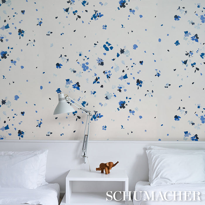 Schumacher Fairfarren Clean Blue Wallpaper Sample 5014884