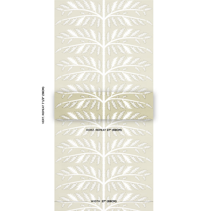 Schumacher Thistle Neutral Wallpaper Sample 5014951