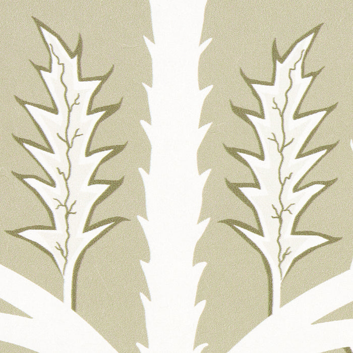 Schumacher Thistle Neutral Wallpaper Sample 5014951