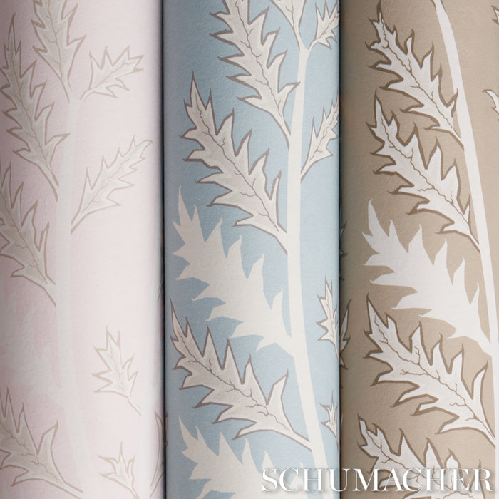 Schumacher Thistle Neutral Wallpaper Sample 5014951