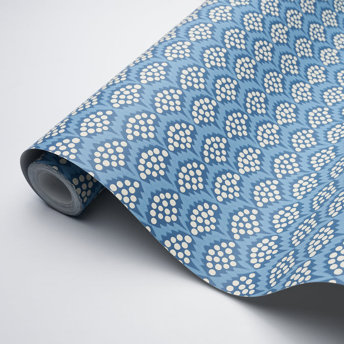 Schumacher Pollen French Blue Wallpaper 5014960