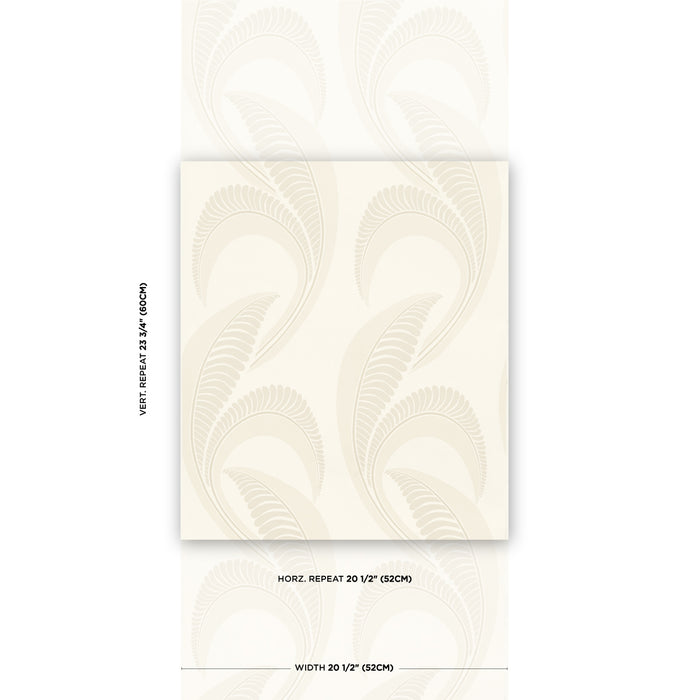 Schumacher Banana Leaf Ivory Wallpaper 5014981