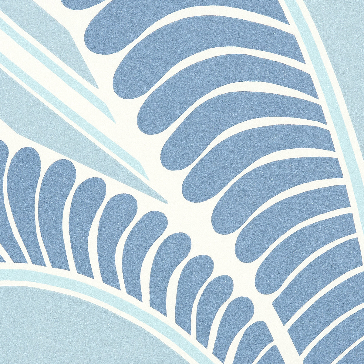 Schumacher Banana Leaf China Blue Wallpaper 5014982