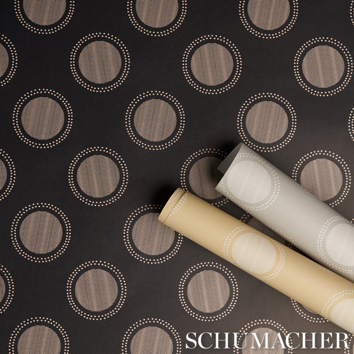 Schumacher Watermark Powder Grey Wallpaper 5015010