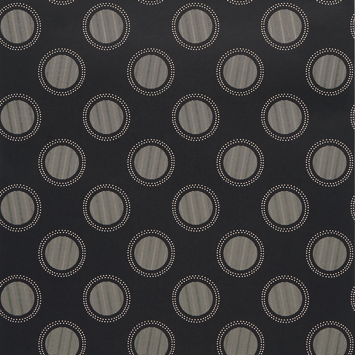 Schumacher Watermark Black & White Wallpaper Sample 5015012