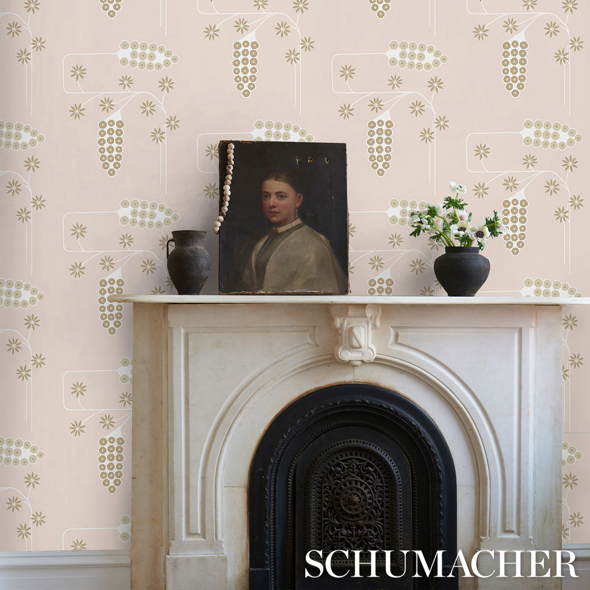 Schumacher Hollywood Grape Plaster Wallpaper 5015023