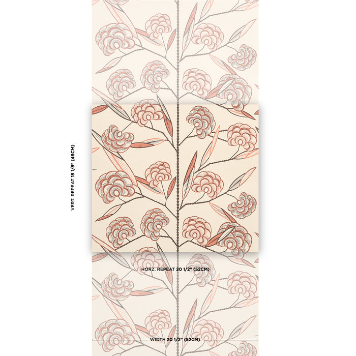 Schumacher Jacob's Tree Old Rose Wallpaper 5015030