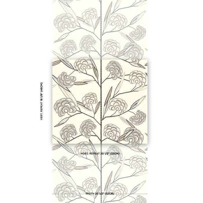 Schumacher Jacob's Tree Black & Cream Wallpaper 5015031