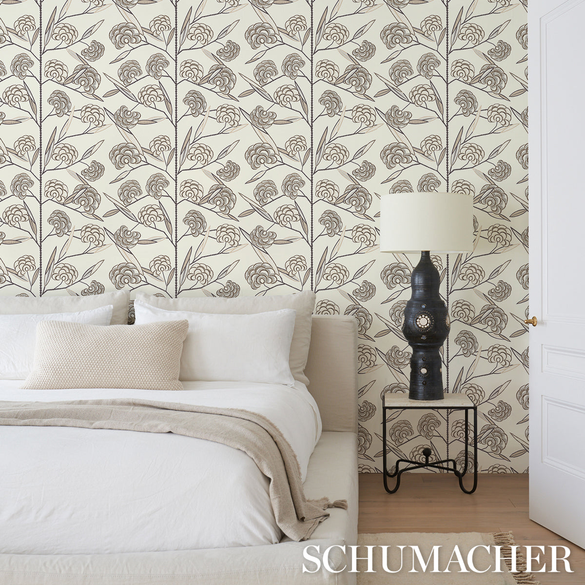 Schumacher Jacob's Tree Black & Cream Wallpaper 5015031