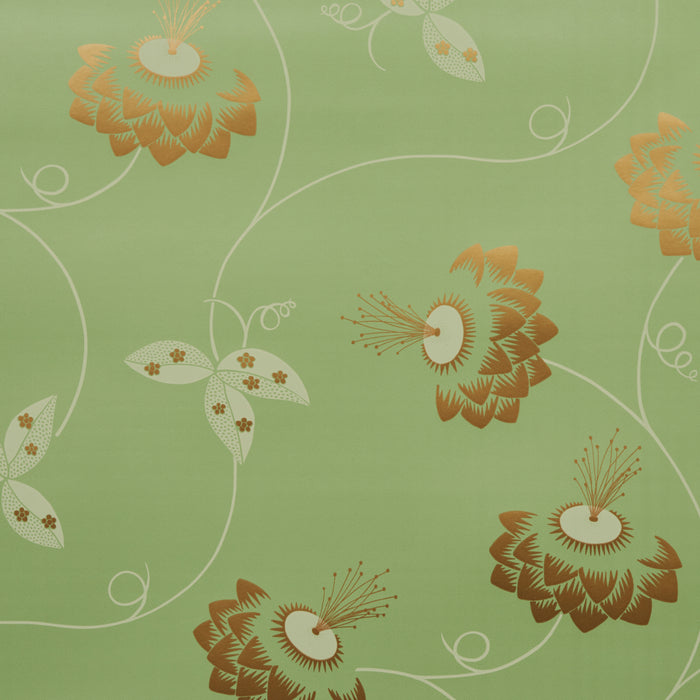 Schumacher Merlin Plough Green Wallpaper Sample 5015051