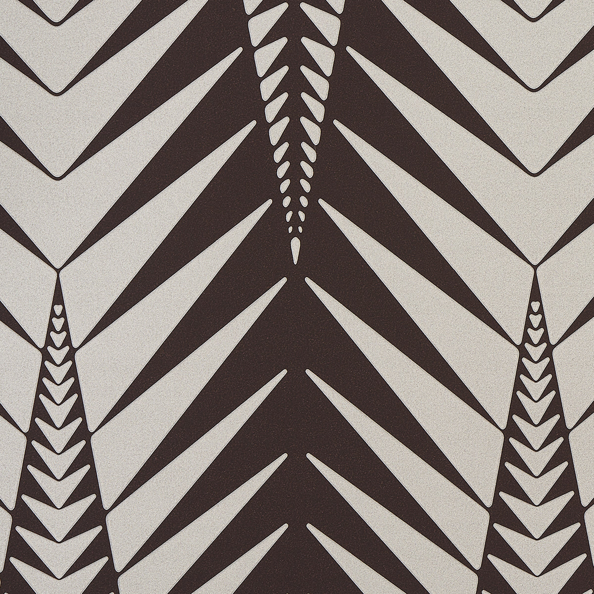 Schumacher Zebra Brown Silver Wallpaper Sample 5015061