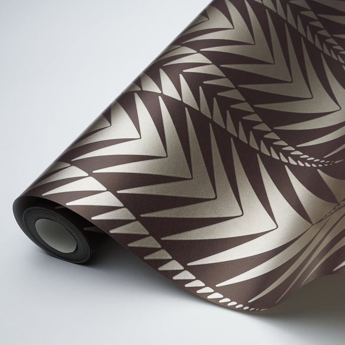 Schumacher Zebra Brown Silver Wallpaper 5015061