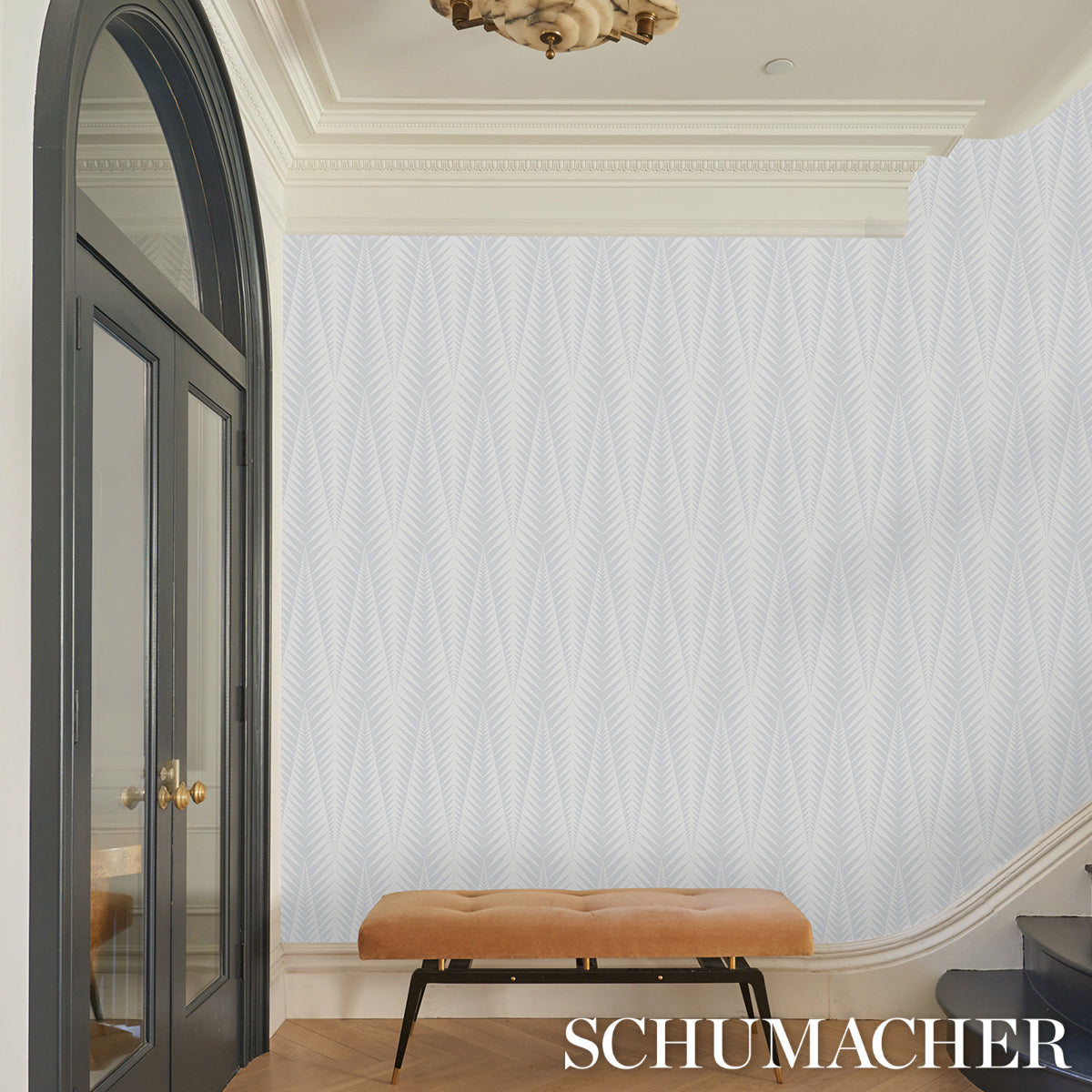 Schumacher Zebra Dove Grey Wallpaper Sample 5015062