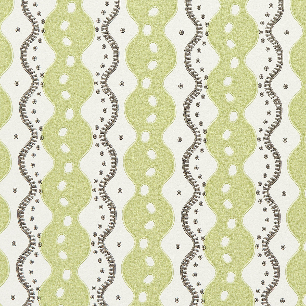 Schumacher Centipede Stripe Pea Wallpaper 5015072