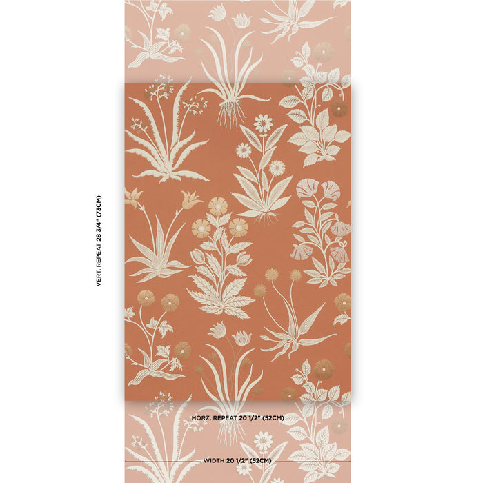 Schumacher Culpeper Ox Orange Wallpaper 5015090