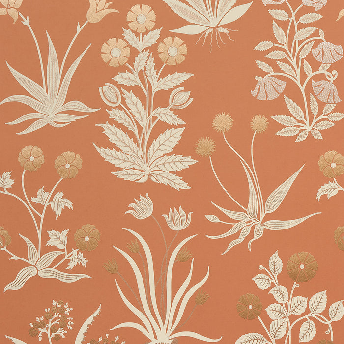 Schumacher Culpeper Ox Orange Wallpaper 5015090