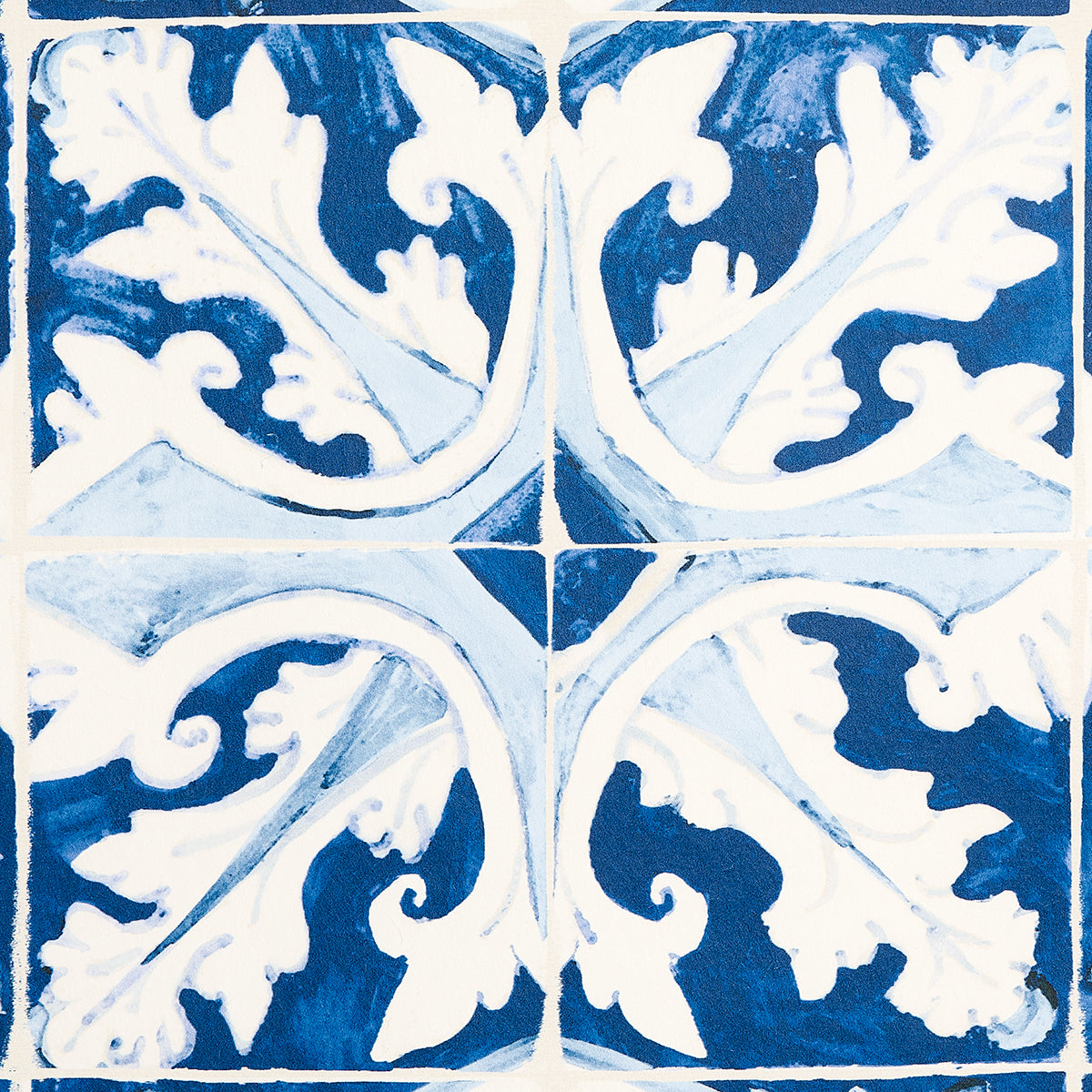 Schumacher Azulejos Azure Wallpaper 5015120