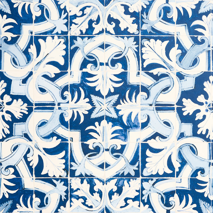 Schumacher Azulejos Azure Wallpaper 5015120