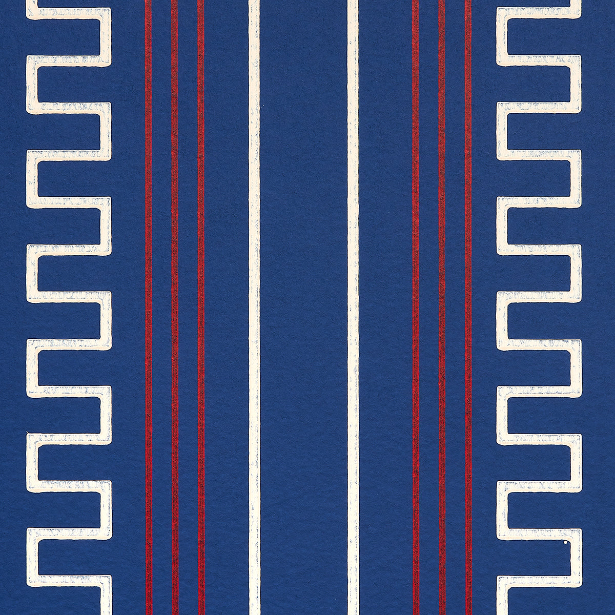 Schumacher Greco Stripe Navy Wallpaper 5015141