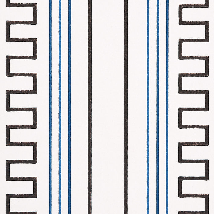 Schumacher Greco Stripe Ivory Wallpaper 5015143