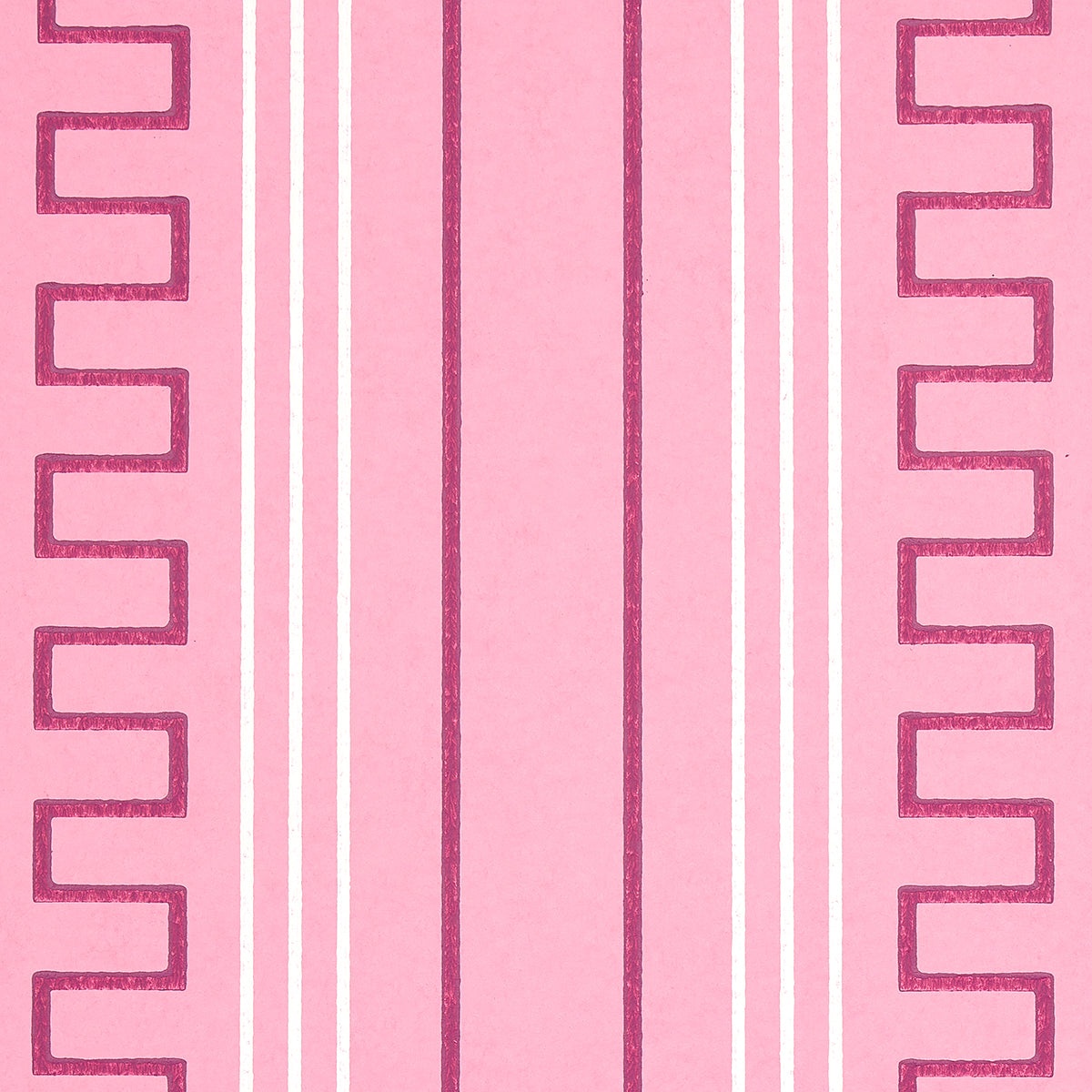 Schumacher Greco Stripe Pink Wallpaper 5015144