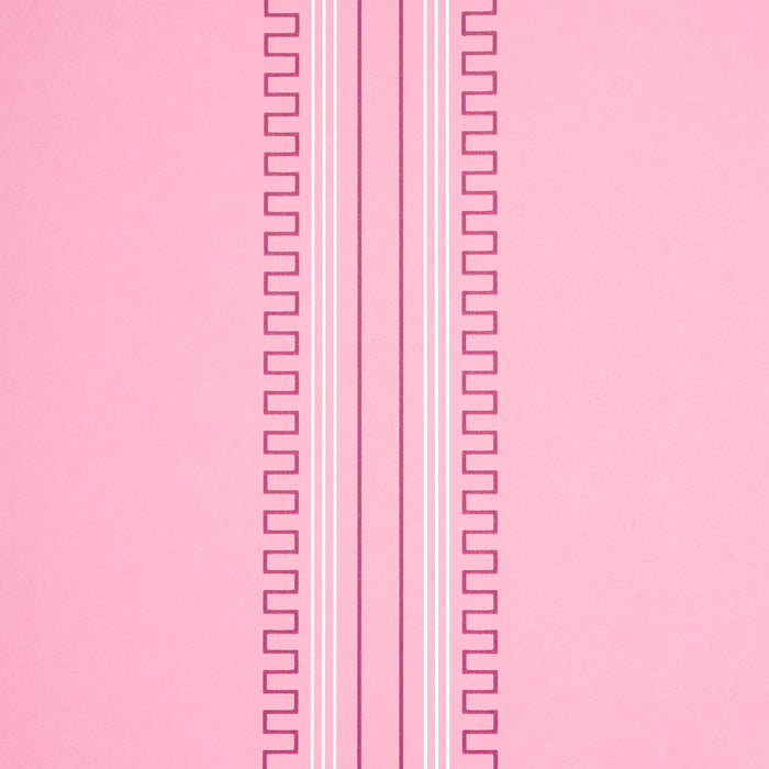 Schumacher Greco Stripe Pink Wallpaper 5015144