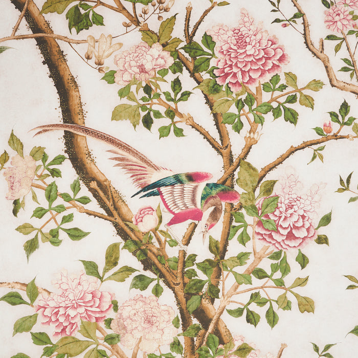 Schumacher Les Oiseaux Panel Set Ivory Wallpaper 5015151