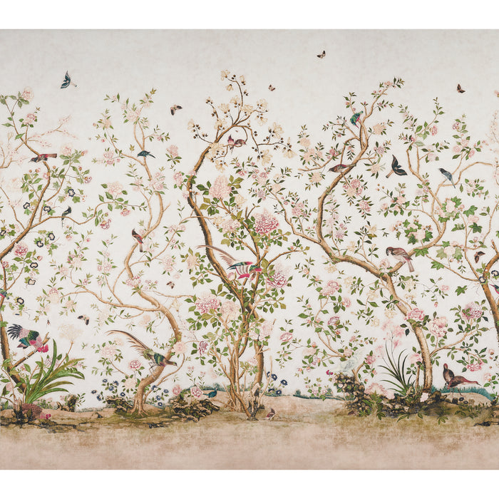 Schumacher Les Oiseaux Panel Set Ivory Wallpaper 5015151