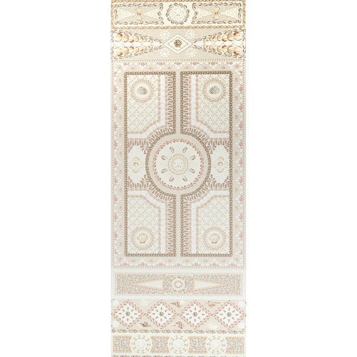 Schumacher Shell Grotto Panel A Sand Wallpaper Sample 5015161