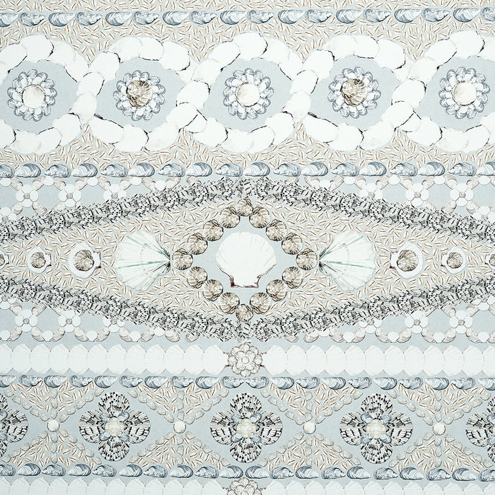 Schumacher Shell Grotto Panel B Seafoam Wallpaper 5015165