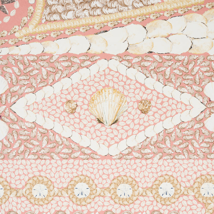 Schumacher Shell Grotto Panel B Coral Wallpaper 5015167